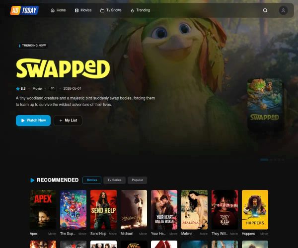Screenshot of HDToday