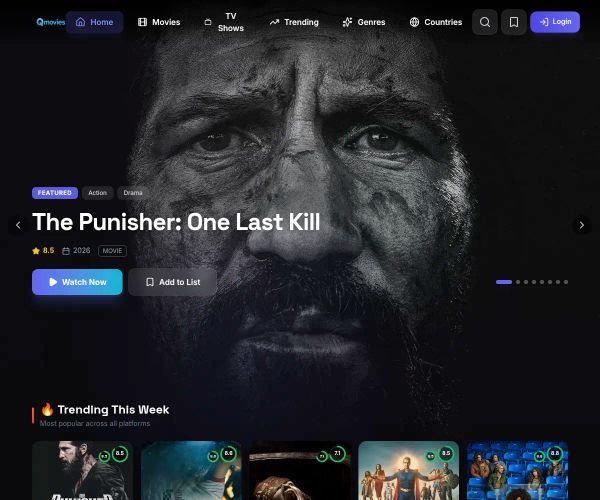 Screenshot of Qmovies