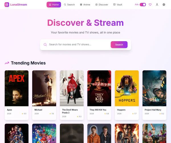 Screenshot of LunaStream