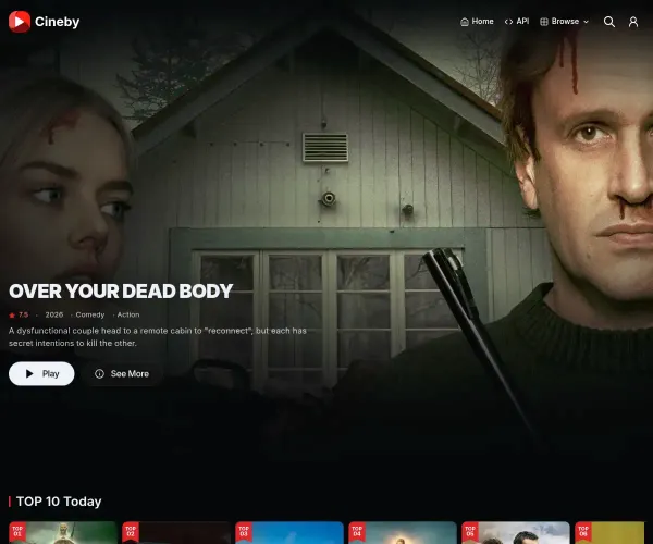 Screenshot of Cineby