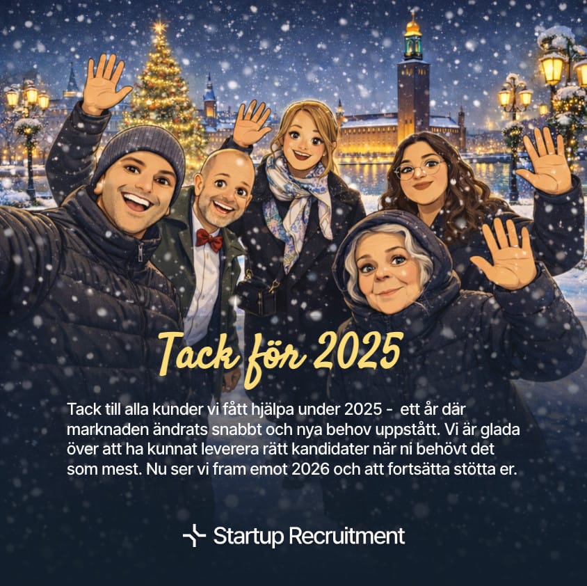 Tack för 2025 från Startup Recruitment