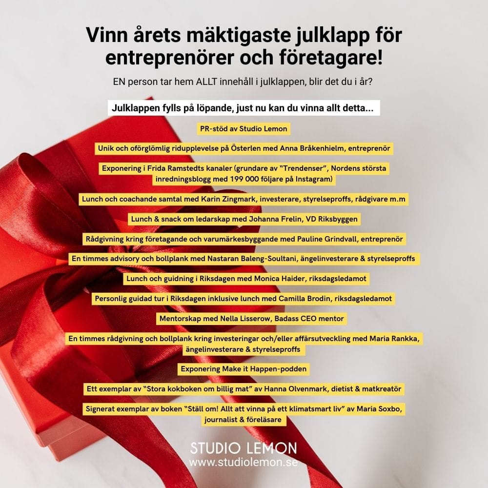 Vinn årets mäktigaste julklapp för entreprenörer och egenföretagare
