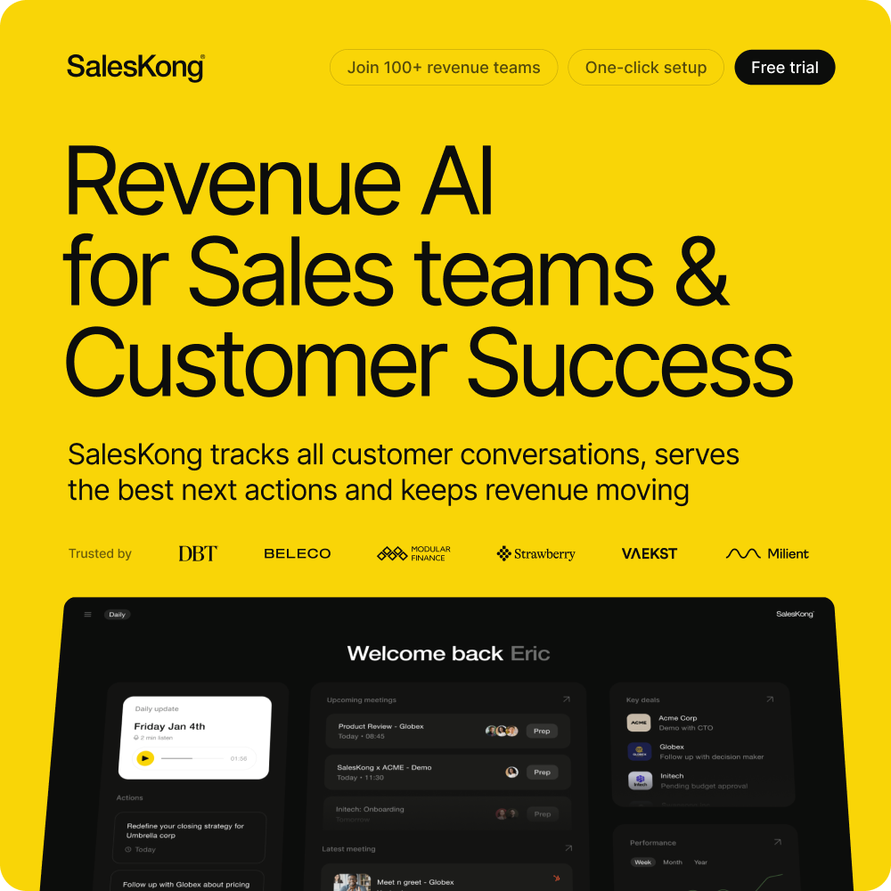 SalesKong: Emails drafted. Follow-ups booked. To-dos tracked. Nothing missed.