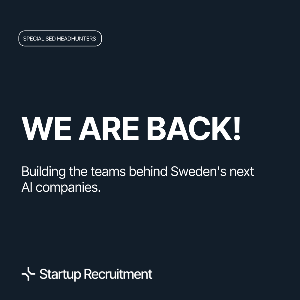 Startup Recruitment – We Are Back!