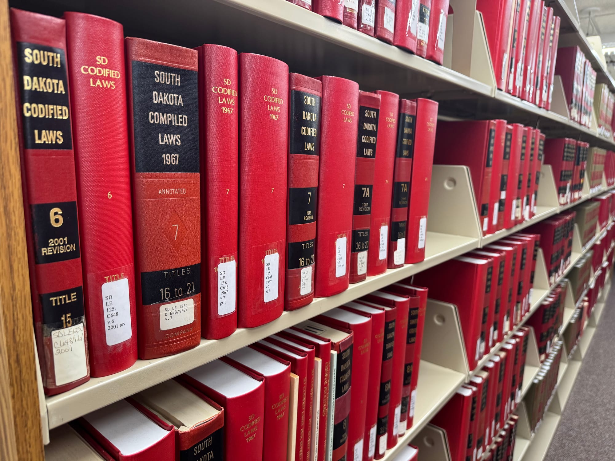 The South Dakota State Library in Pierre, S.D. is home to numerous official books and documents.