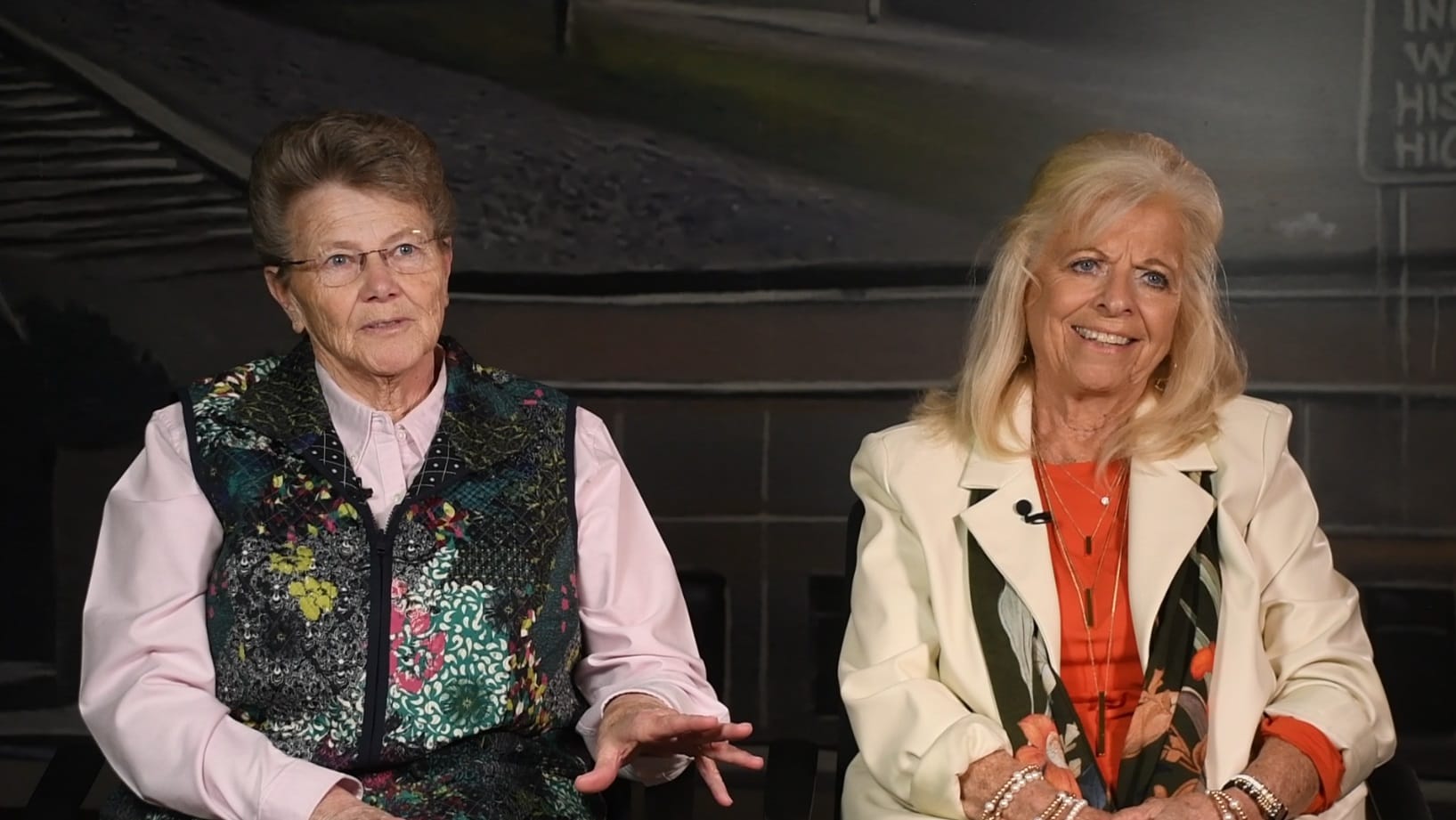 Nancy Montross (left) and Rita Anderson (right) pose for a photo