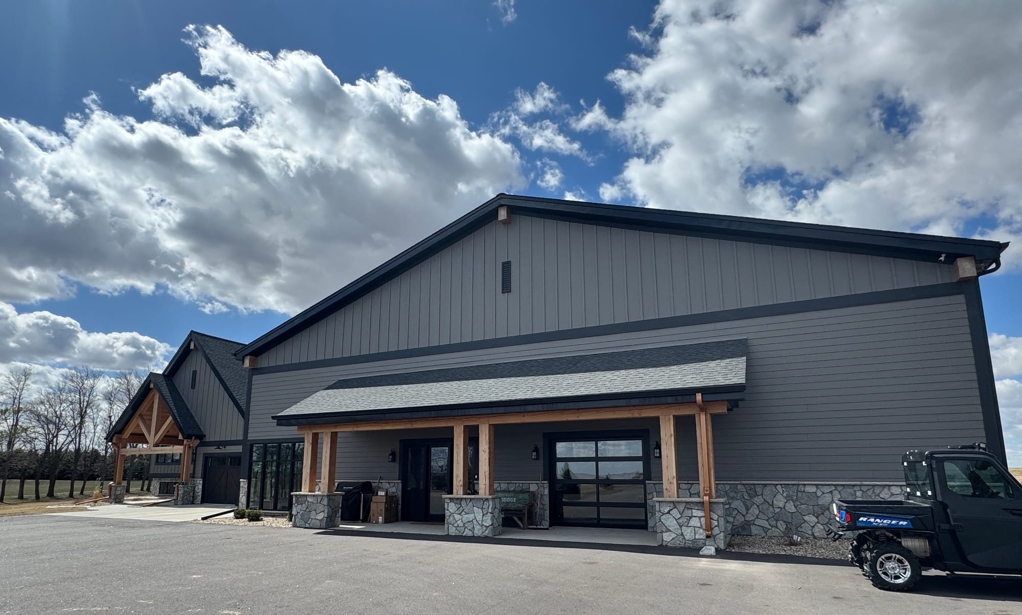 Toby Doeden's property on April 10, 2025, on the outskirts of Aberdeen, S.D., features conference rooms and an office suite