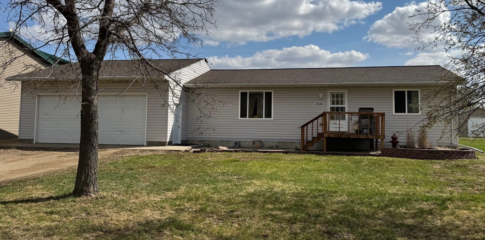 This home in Redfield, S.D., shown on April 25, 2025, is the first of several governor's houses the city obtained to boost its aging housing stock. 