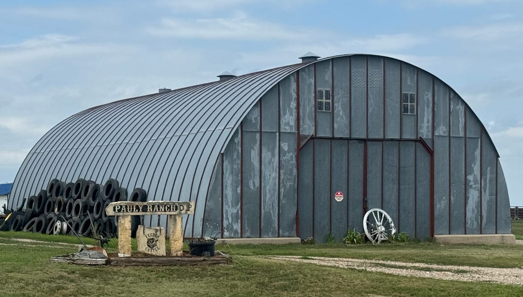 A barn on a ranch run by Leland Pauly and Lynda Frost about 10 miles east of Martin, S.D., is shown on July 17, 2025.