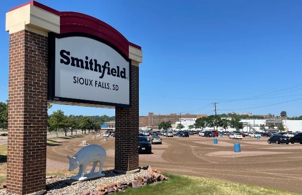 A new wastewater treatment facility at the Smithfield Foods plant in Sioux Falls, S.D., shown here in 2022, has helped cut back on chemical releases by the plant. (Photo: Bart Pfankuch / South Dakota News Watch)