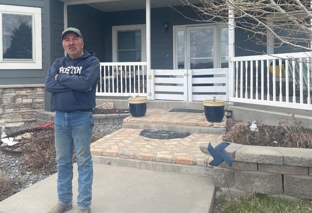 Joe Norman, shown in April 2023, owns a home and ranch near the gun range site in Piedmont, S.D., and opposes the range's location due to potential noise and traffic in the rural area. (Photo: Bart Pfankuch / South Dakota News Watch)