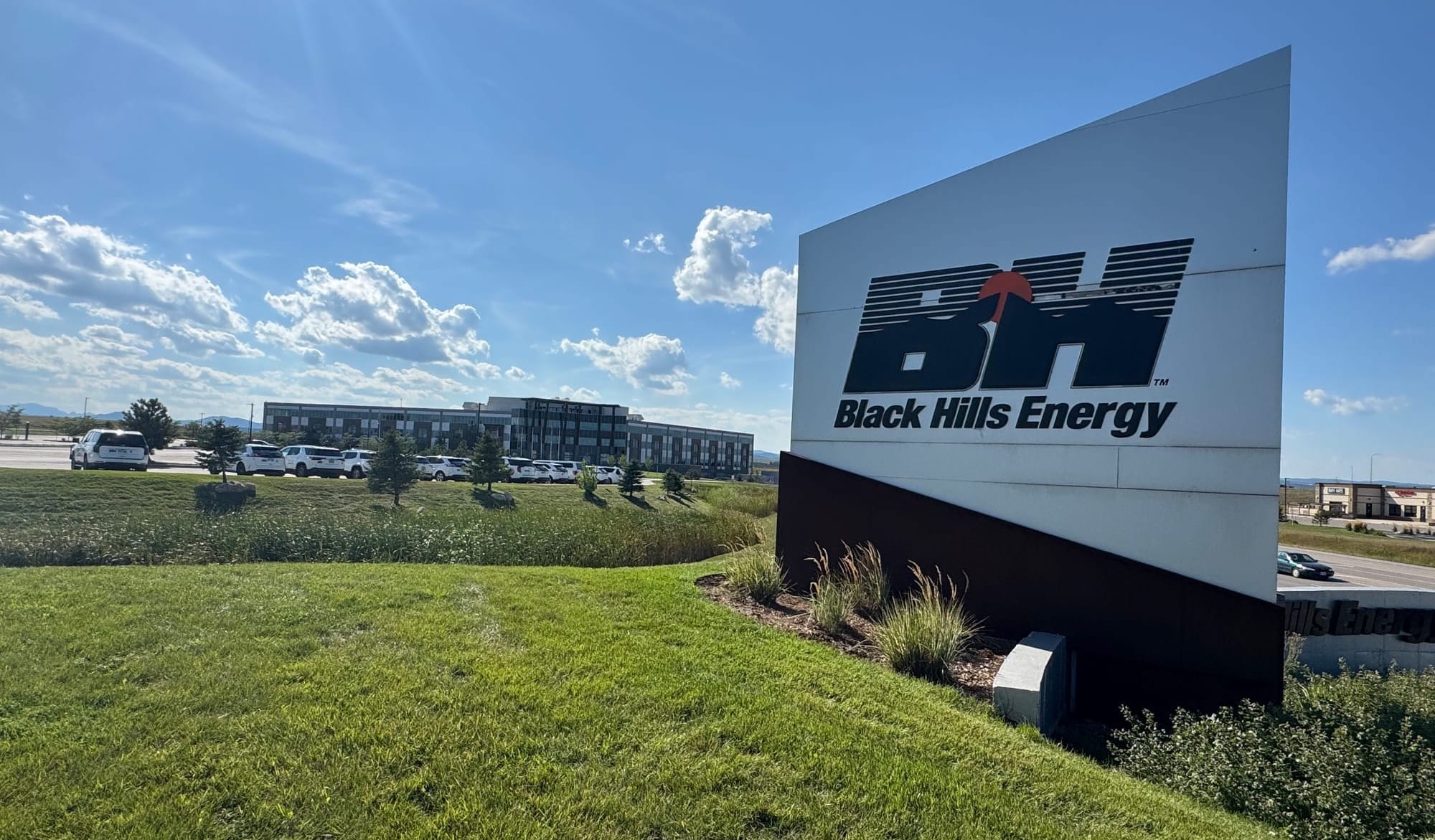 Black Hills Energy built its $50 million headquarters, shown on Sept. 1, 2025, on the south side of Rapid City, S.D., in 2017. (Photo: Bart Pfankuch / South Dakota News Watch) 