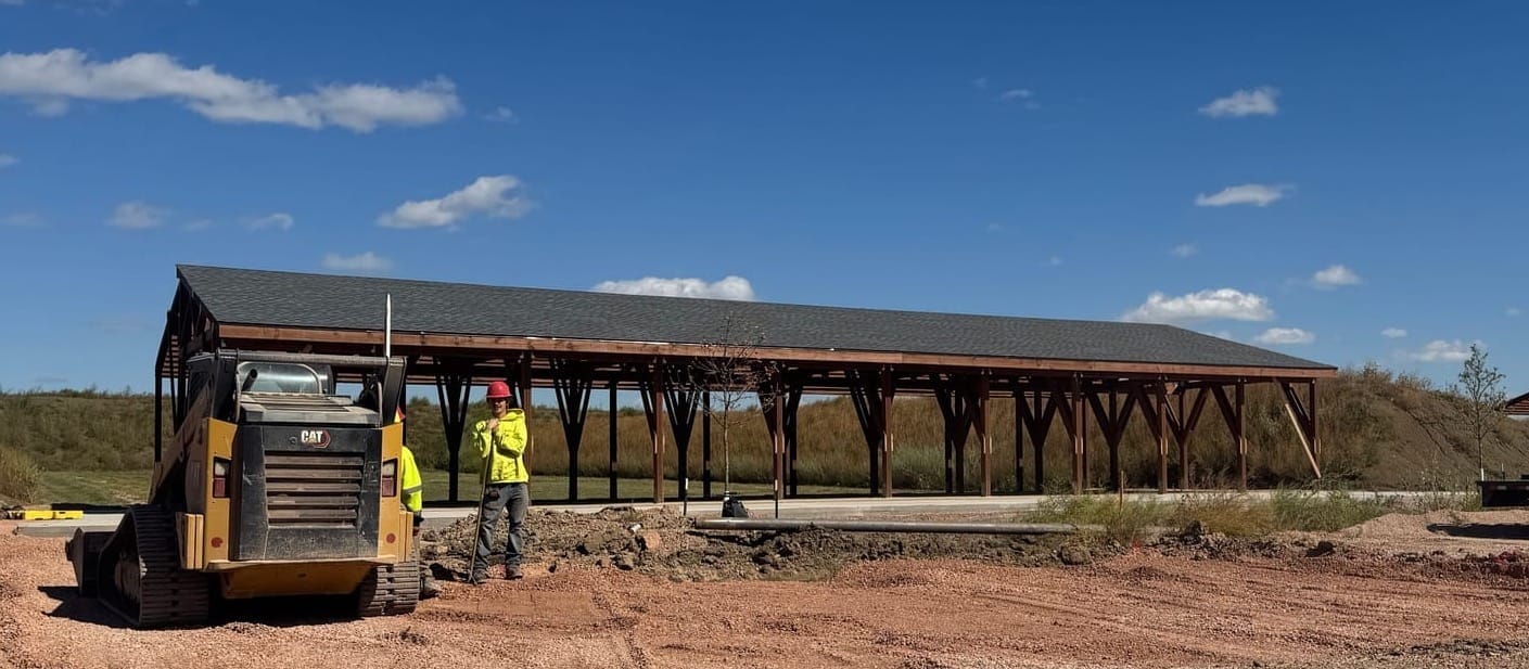 One of the shooting stations is nearly complete at the state gun in southern Meade County, S.D., shown on Sept. 5, 2025. (Photo: Bart Pfankuch / South Dakota News Watch)