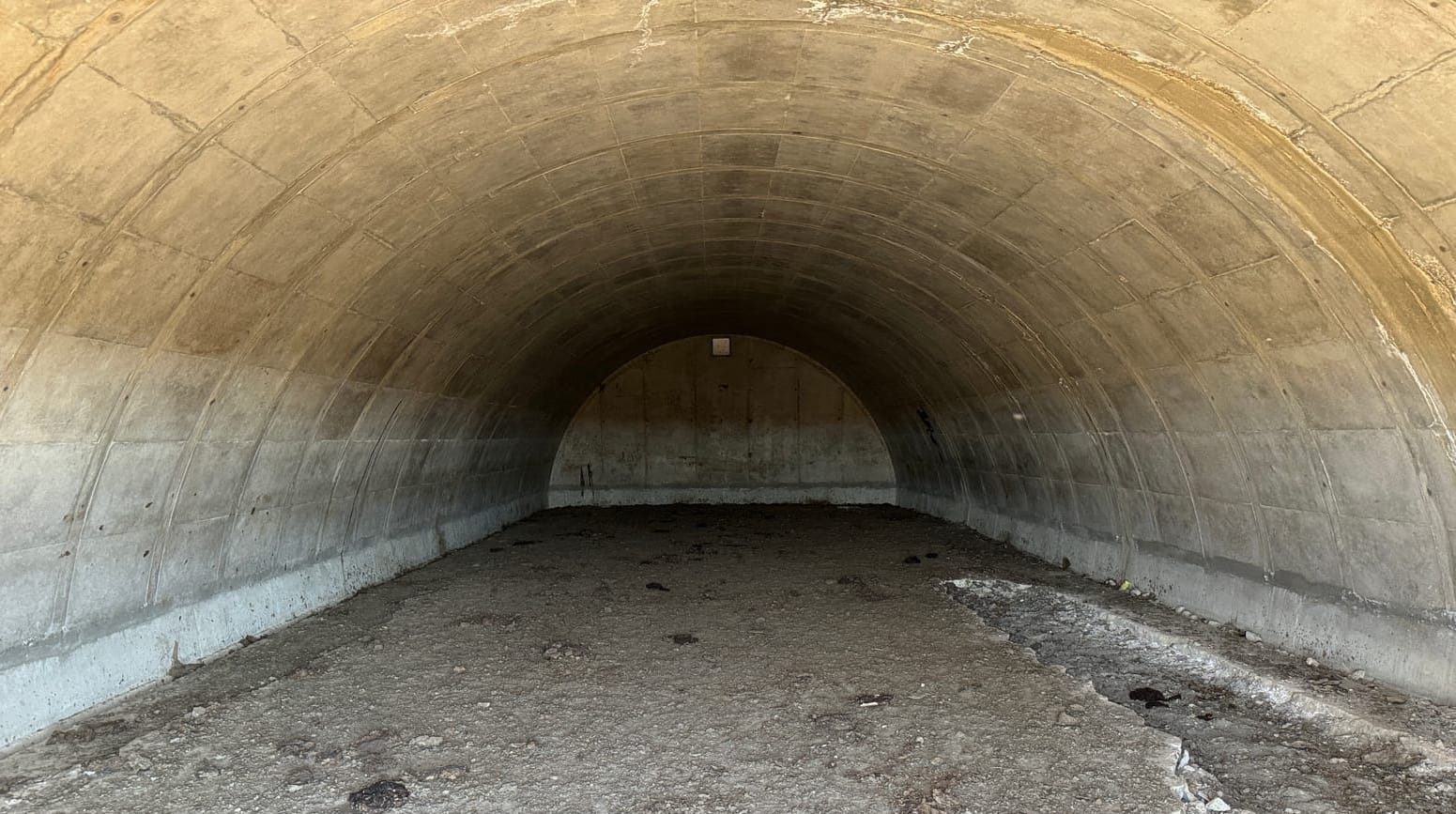 This image from October 2024 shows the inside of a Vivos xPoint bunker, located south of Edgemont, S.D., prior to any residential improvements being made.