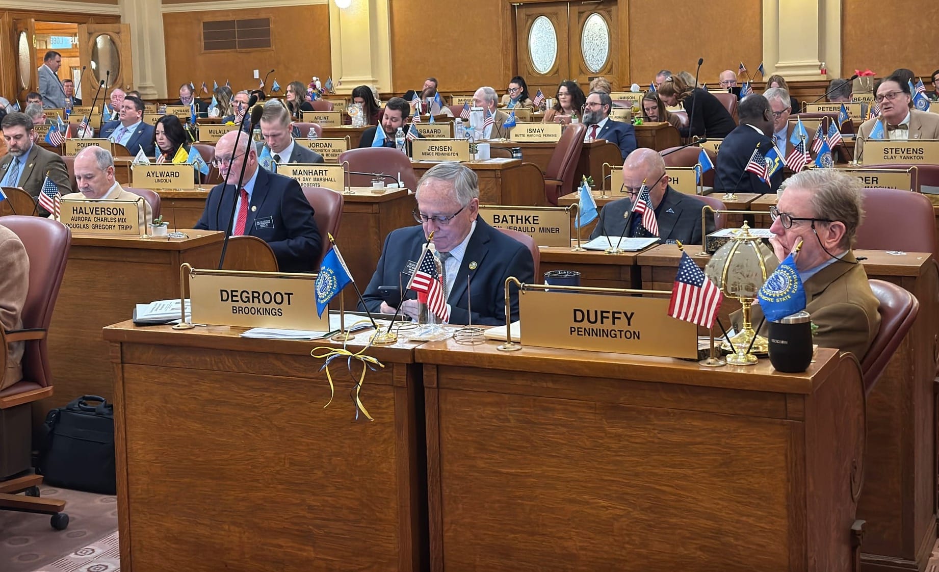 Members of the South Dakota House of Representatives on Feb. 6, 2025, at the Capitol in Pierre, S.D. 