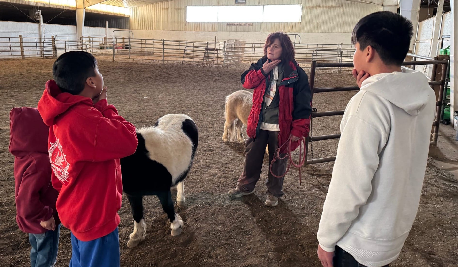 Bridget Williams works with children during a group therapy session at Red Horse Healing in Rapid Valley, S.D., on Feb. 21, 2026. 