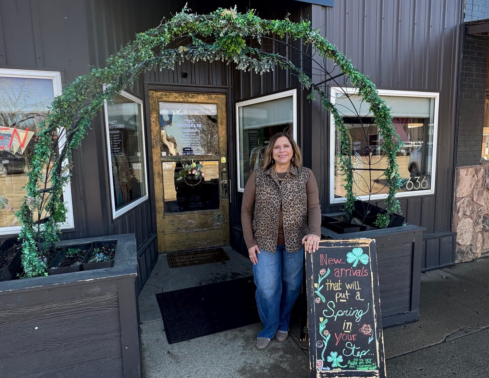 Christen Cunningham, shown on March 19, 2026, is the owner of Christen & Company clothing store