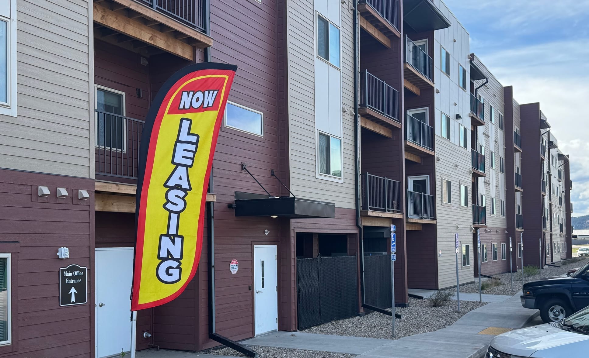 The Sagebrush Flats apartments in Rapid City, S.D., shown on April 15, 2026, is an affordable rental complex developed under the Strategic Housing Initiative.