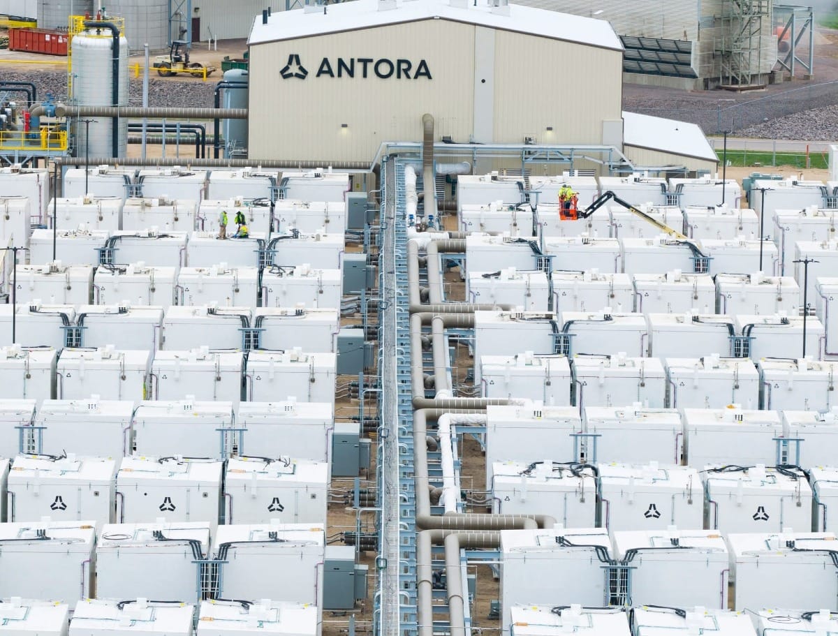 These compartments contain carbon blocks that store energy until it is needed at the Antora Energy facility in Big Stone City, S.D.