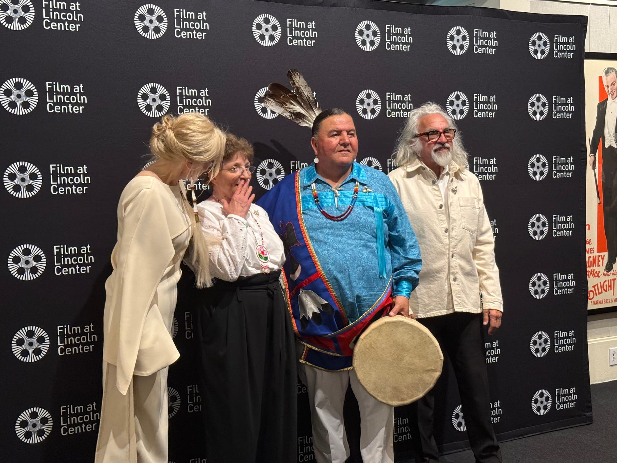 Director Shannon Kring, Yvonne Charbonneau, Darrell Red Cloud and George DiCaprio