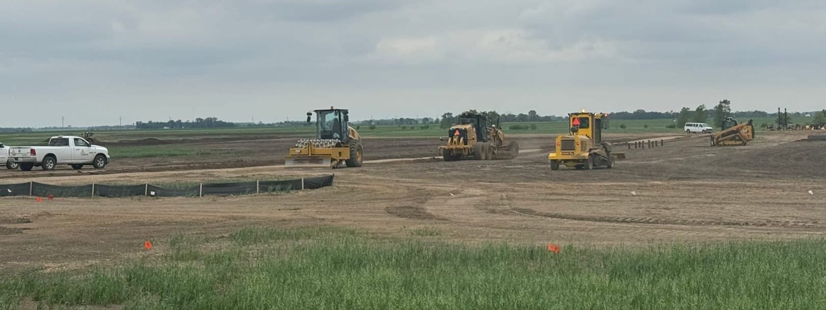 Land was being cleared on June 8, 2026, at the Grant Solar project now under construction in McCook County, S.D.