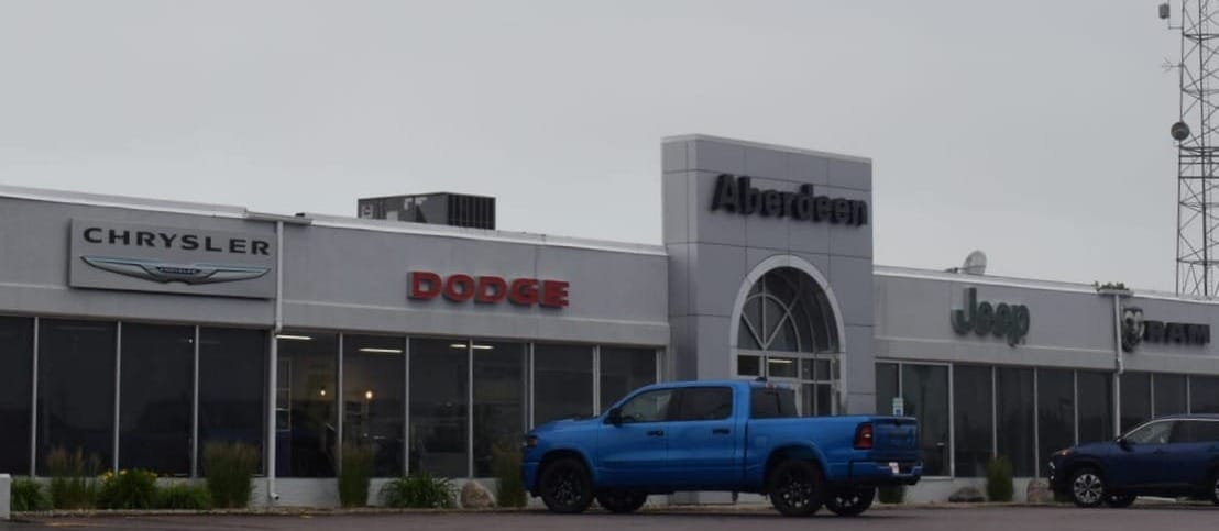 Aberdeen Chrysler Center, which Toby Doeden took over ownership of in 2020, in Aberdeen, S.D., on June 15, 2026.