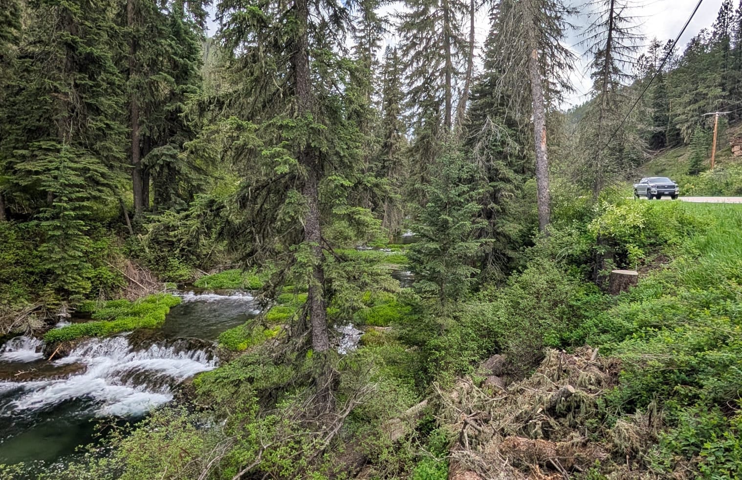 This image shows a waterfall on Spearfish Creek