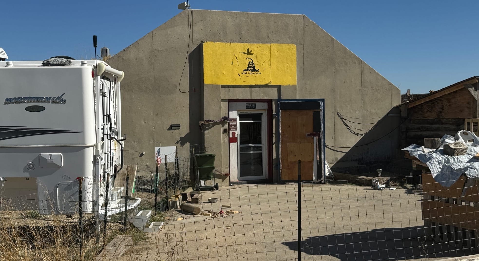 An occupied bunker at the Vivos xPoint complex near Edgemont, S.D.