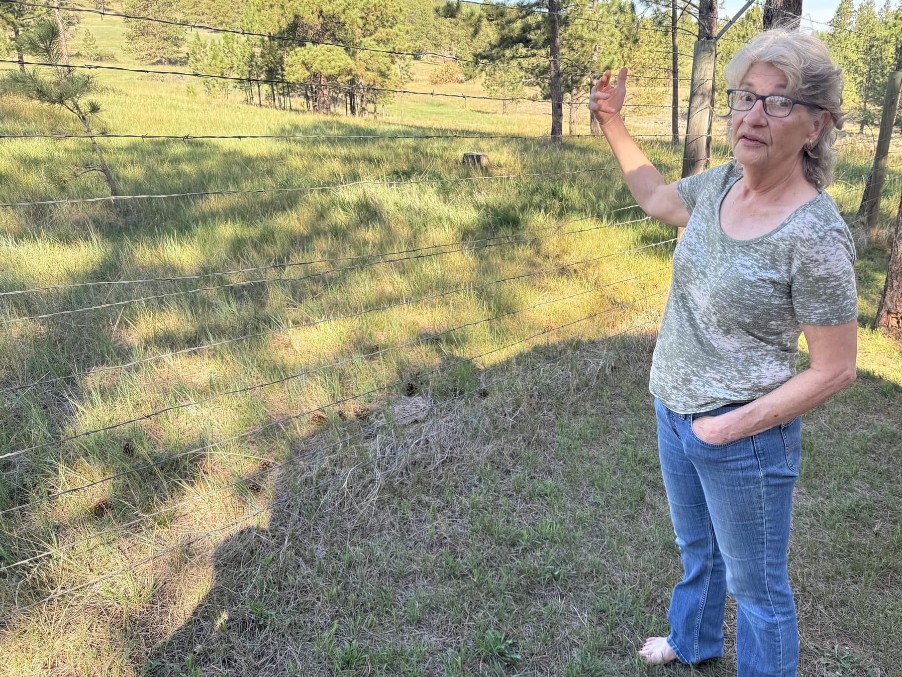 Jennifer Koepp of Black Hawk, S.D., said on Sept. 3, 2026, that she's worried an active limestone mine adjacent to her home could expand to open woodlands that are even closer