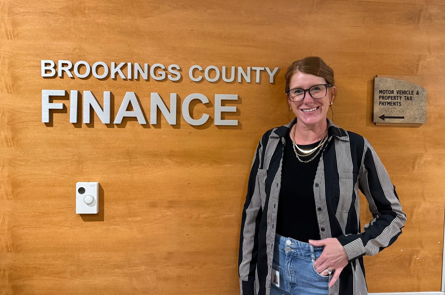 Jenna Baker, senior finance assistant and election official at Brookings County on Sep. 14, 202