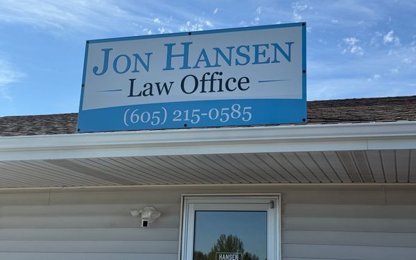 Hansen's law office in Dell Rapids, S.D., on May 11, 2026. (