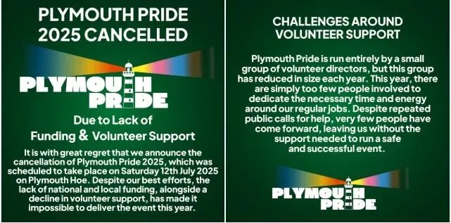 Plymouth Pride cancelled