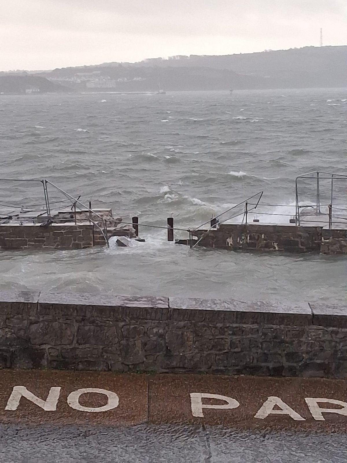 Breaking News: harbour wall falls victim to Ingrid