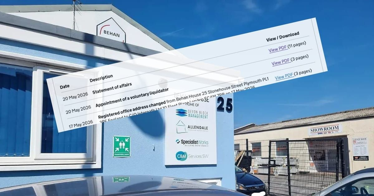 Devon Block Management update: papers filed at Companies House reveal creditors are owed more than £2million