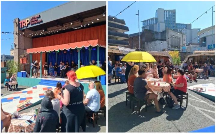 Summer scene in the dock