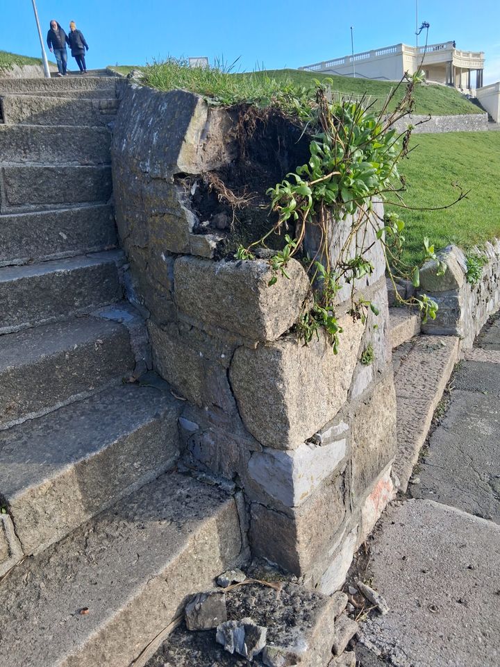 Man injured in Plymouth Hoe fall. Questions about emergency call system - and about maintenance....