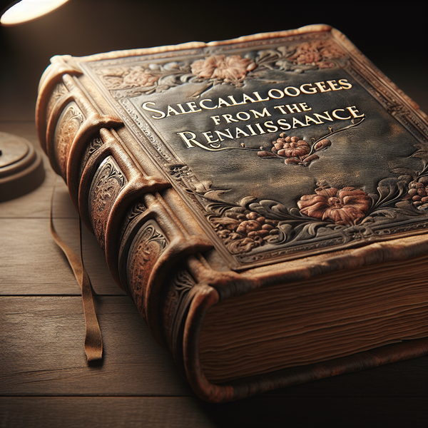 Les catalogues de ventes de la Renaissance : trésors de la bibliophilie