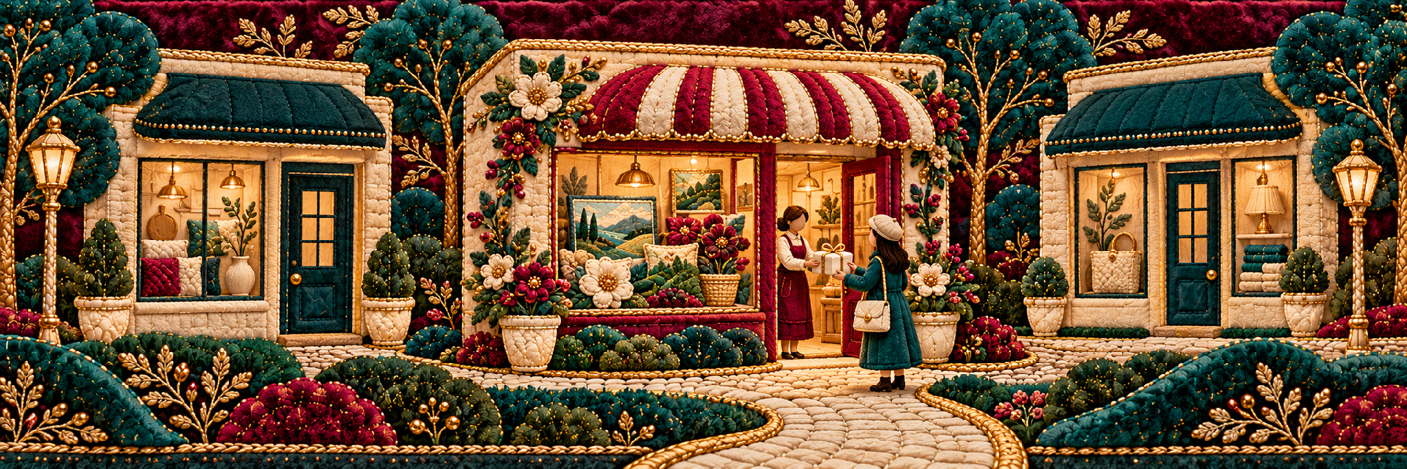 A welcoming embroidered shop stands out through distinctive products and personal service.