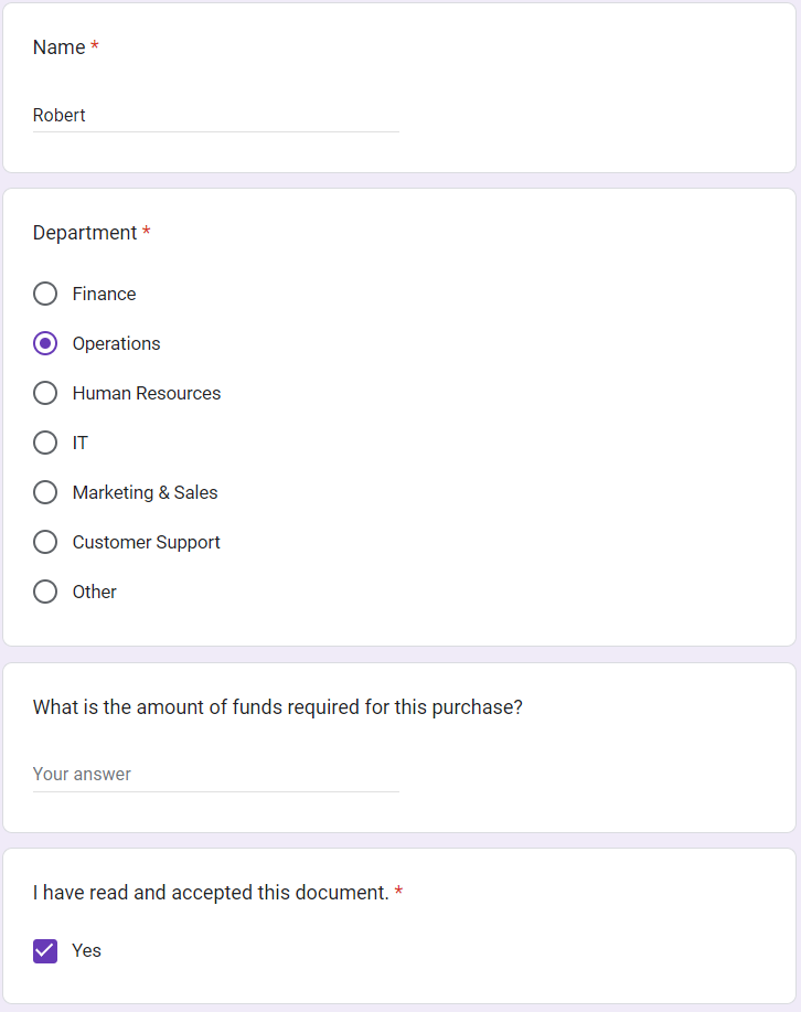 prefilled form in google forms