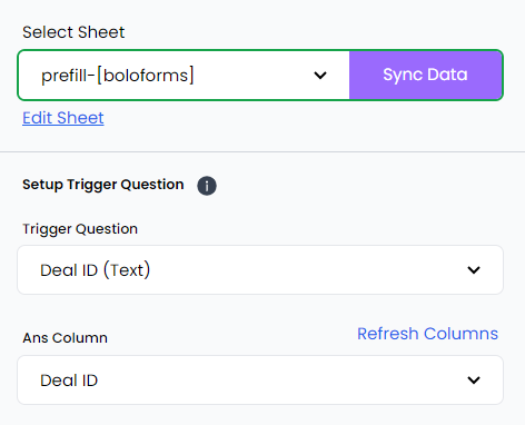 trigger question for prefill form feature