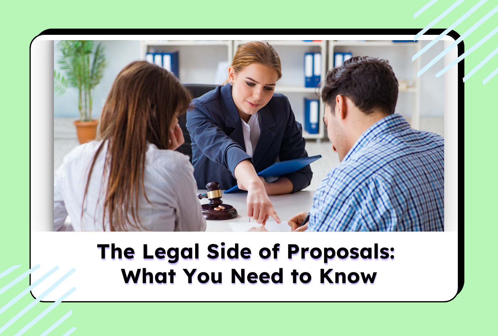 Three professionals discussing documents at a table