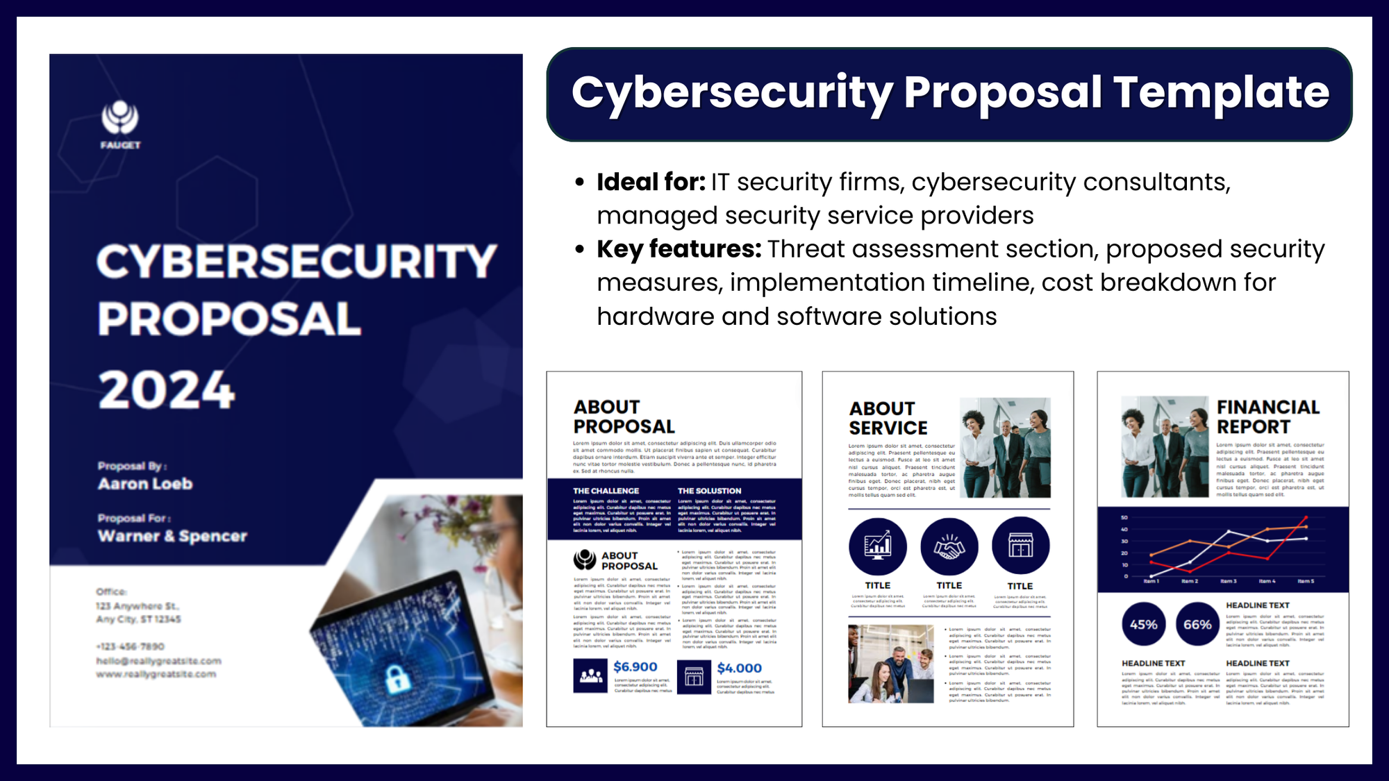 Cybersecurity Proposal Template for IT security firms, cybersecurity consultants, managed security service providers