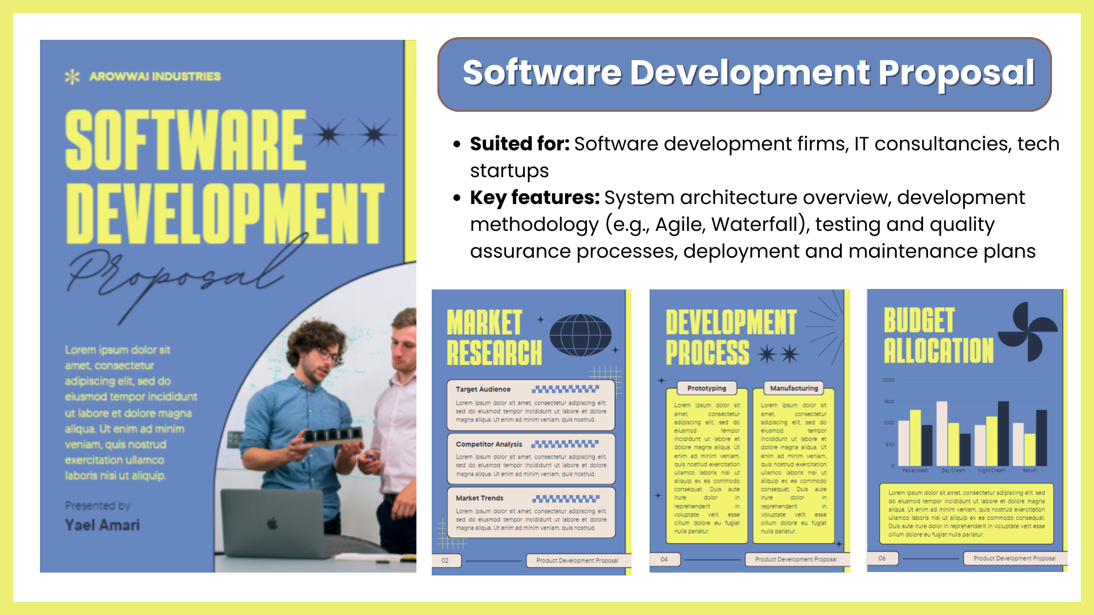 Software Development Proposal Template for Software development firms, IT consultancies, tech startups