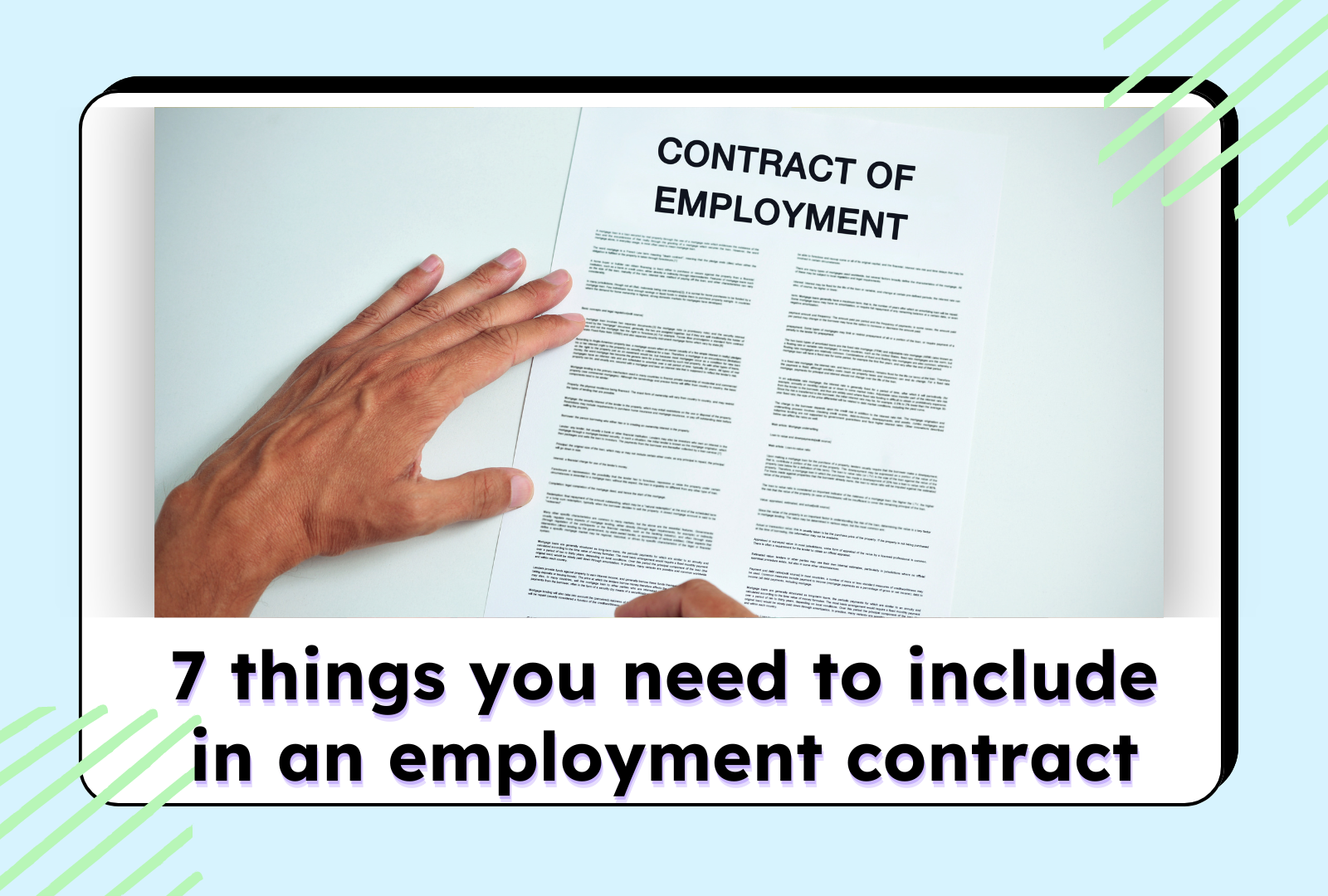 7 Things You Need to Include in Employment Contracts