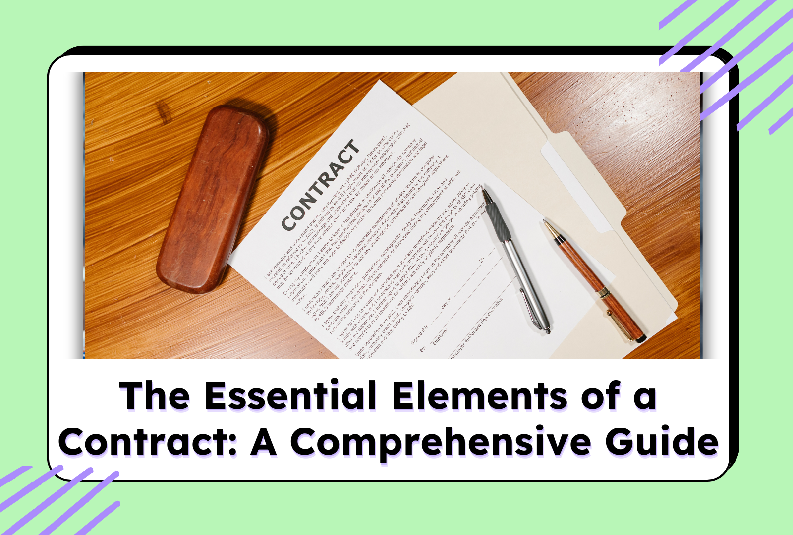 7 essential contract elements to double your document’s credibility