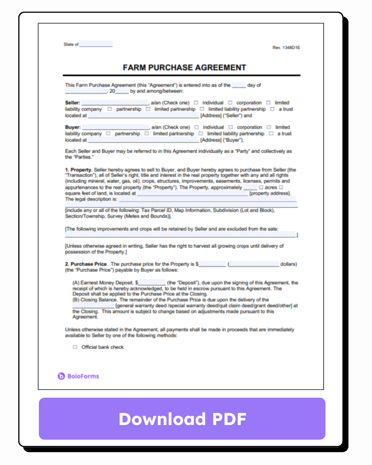 Download farm purchase agreement 
