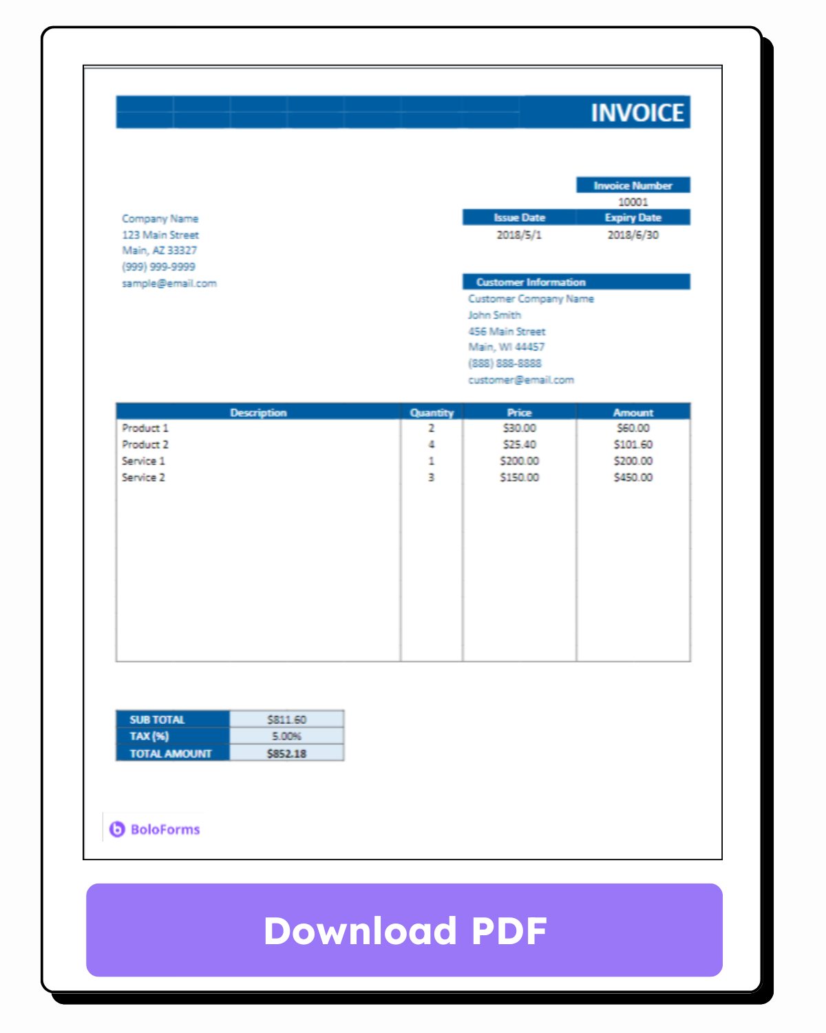 Free Invoice Templates