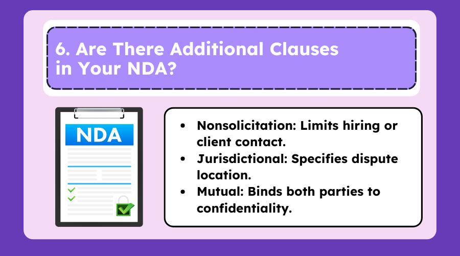 NDA document on a clipboard with checklist ticks.