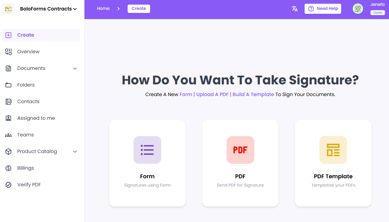 BoloSign Dashboard