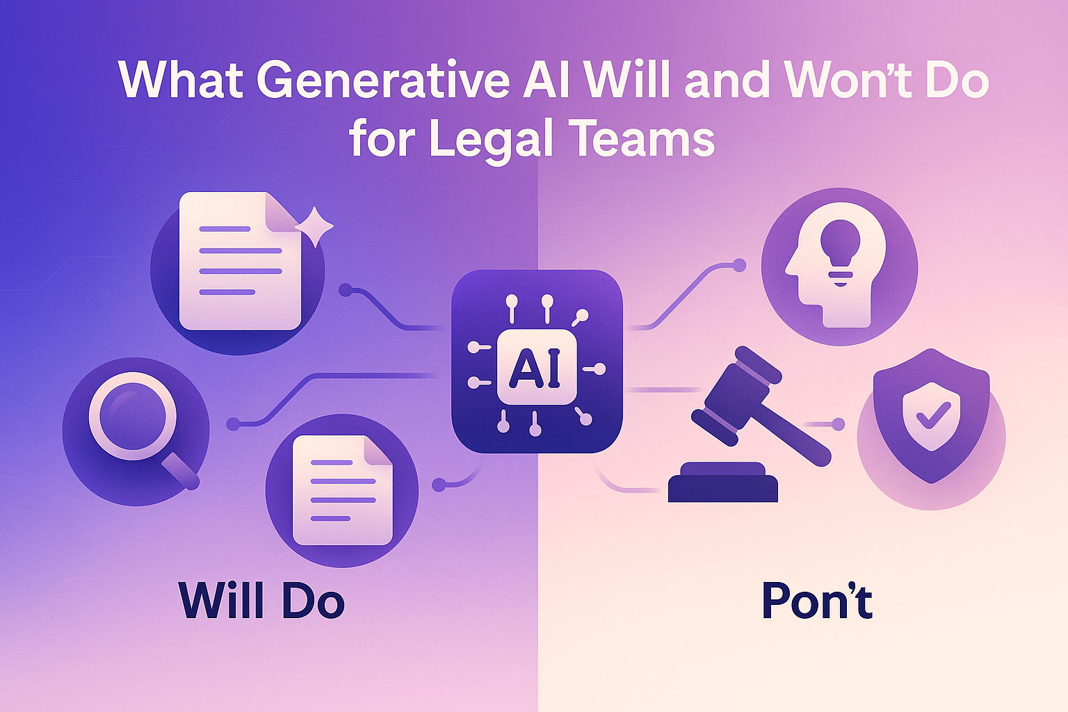 Discover what generative AI can help legal teams achieve — and where humans stay essential. 